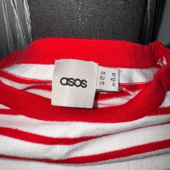 ASOS Striped Sweater w/ Elbow Heart Patches - Picture 3 of 3